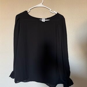 Carmen Marc Valvo Elegant Black Blouse